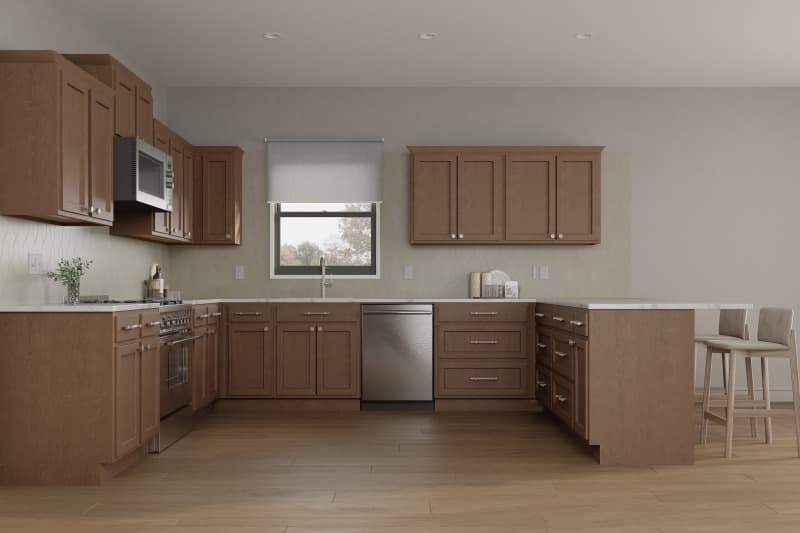 Dover kitchen with 2" Wide Shaker doors