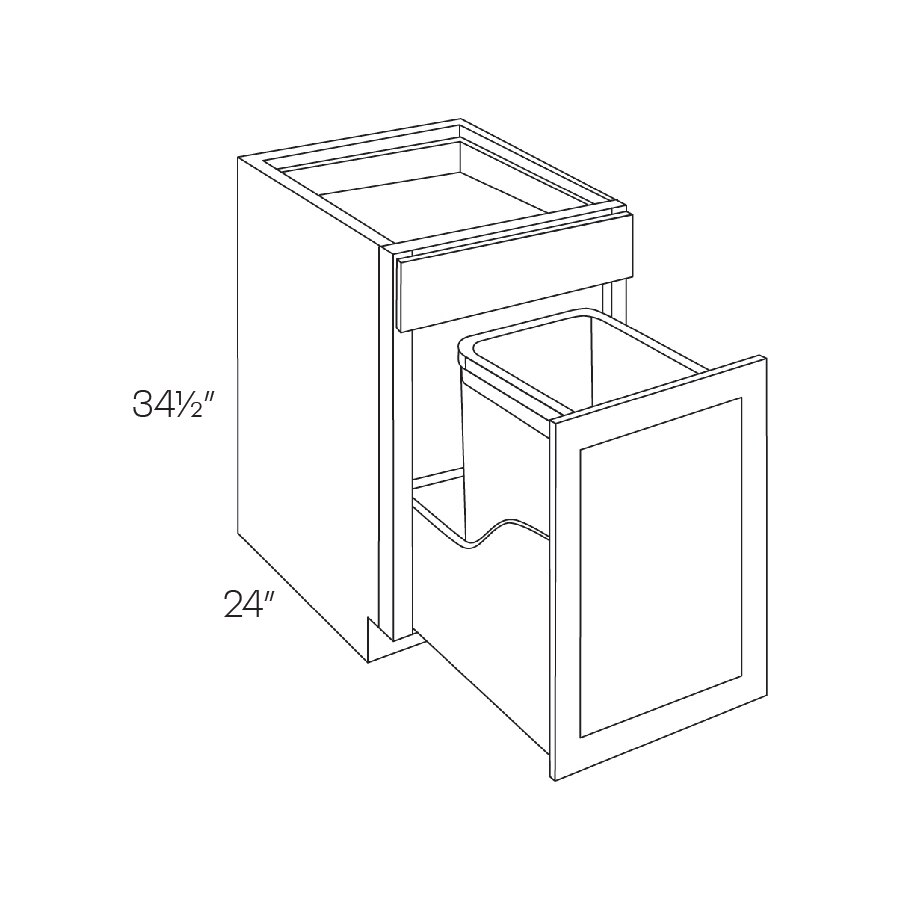 Elegant Base Wastebasket Cabinet