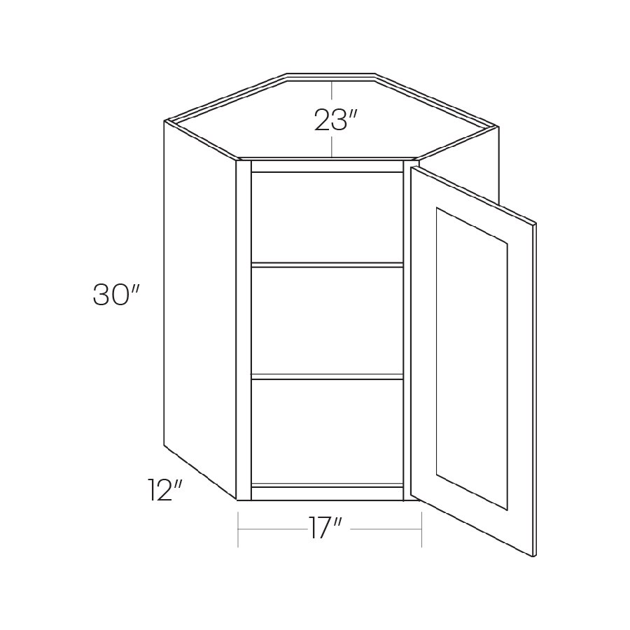 Elegant Corner Wall Cabinet
