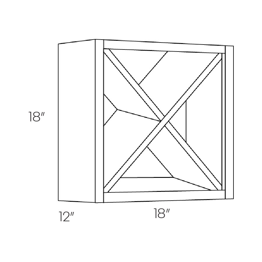 Elegant Wine Cabinet (X-Style Rack)