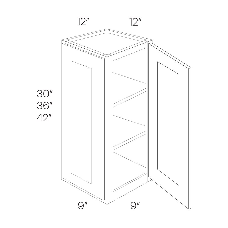 Elegant Wall End Cabinet w/ Door