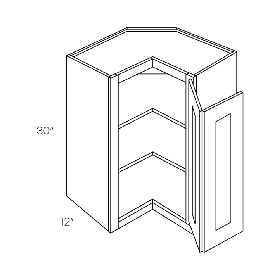 Elegant Square Corner Wall Cabinet