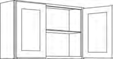 Luxor 5P Wall Cabinet 15 Deep - 3024X15