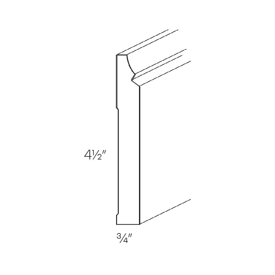 Luxor 5P Base Molding, Shaker - BSMS