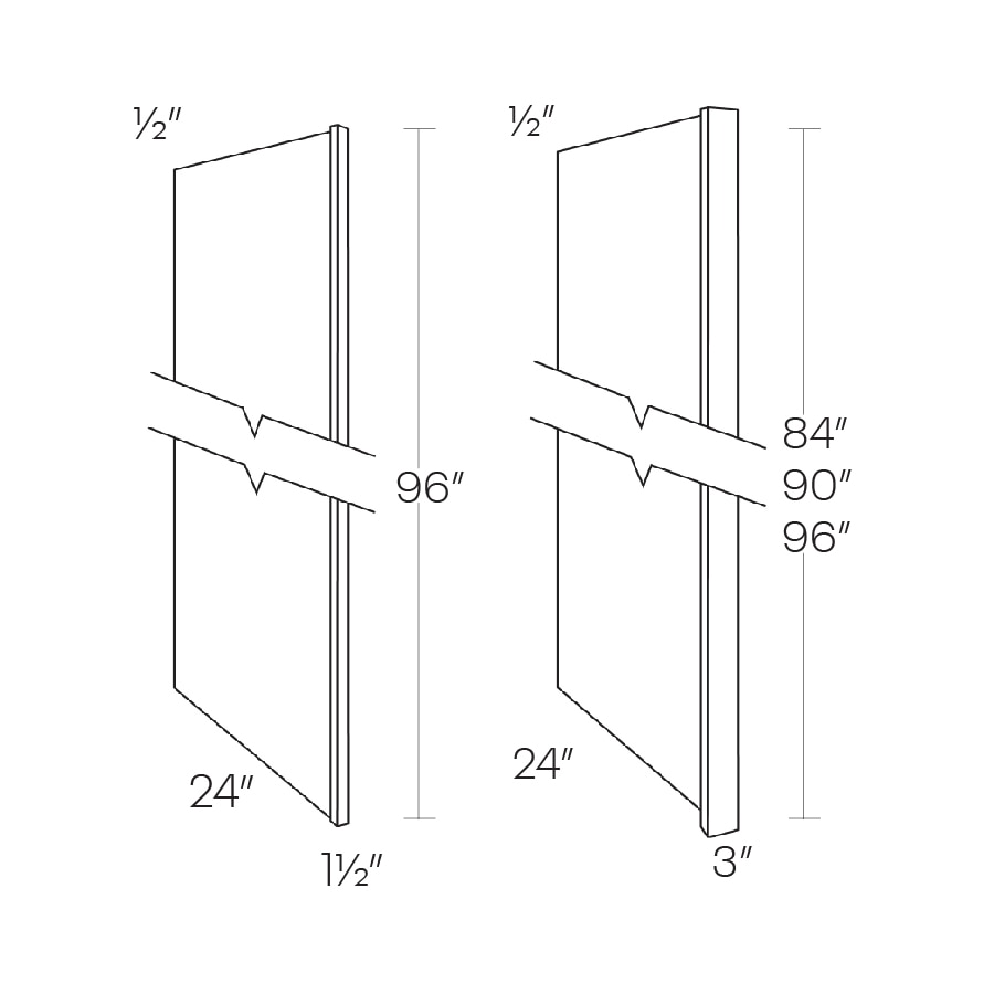 Luxor 5P Refrigerator End Panel - REP384