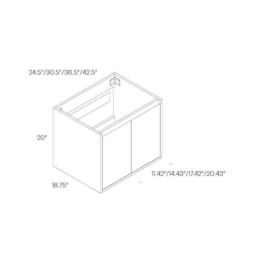 Surelle Double Drawer Floating Vanity