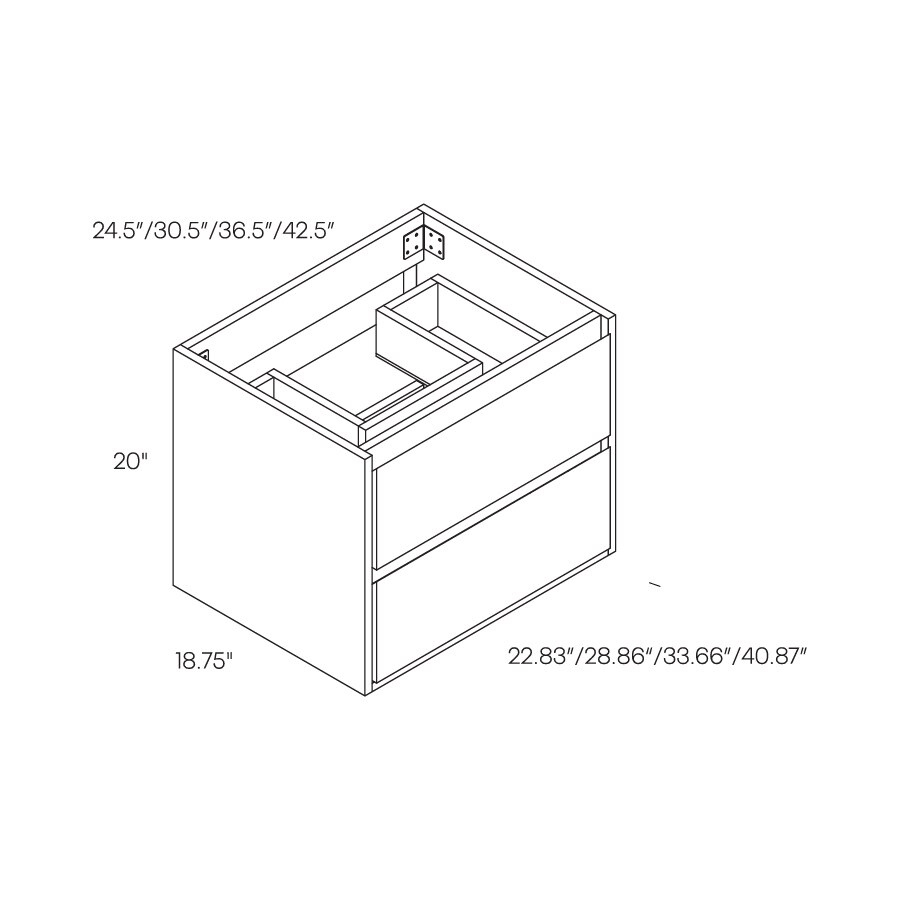 Surelle Double Door Floating Vanity
