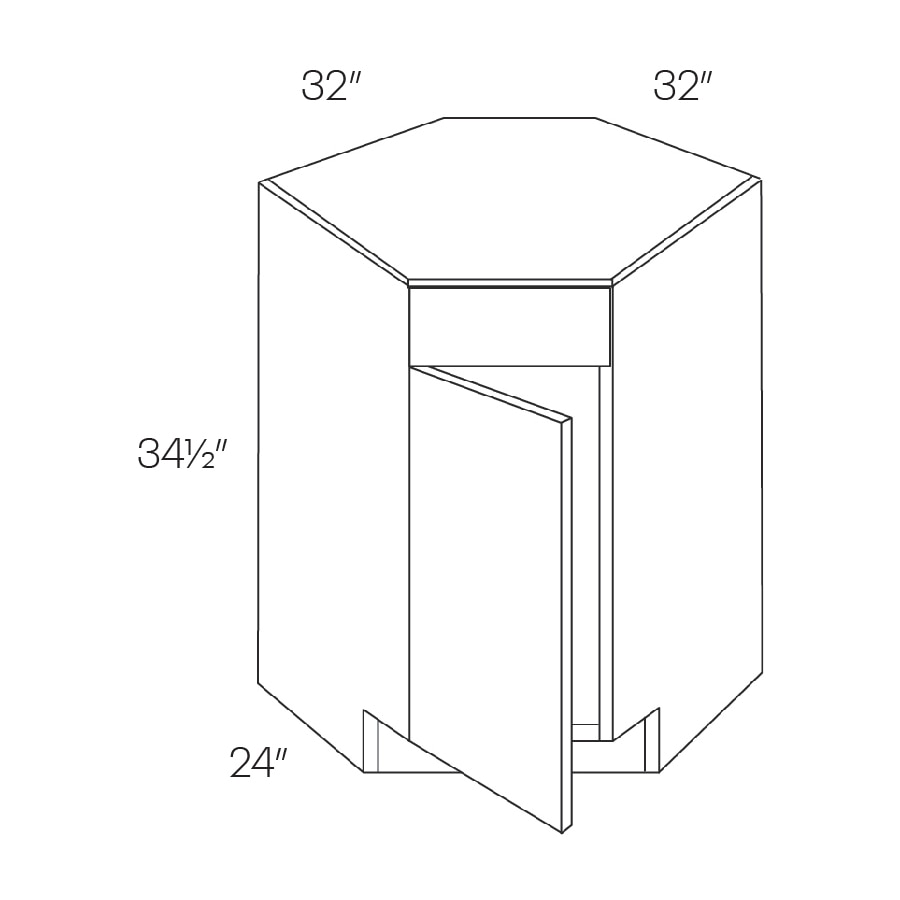 Versailles Plus Diagonal Corner Sink Base Cabinet