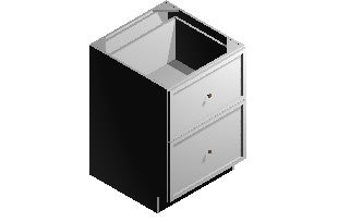 2-Drawer Base Cabinet