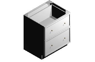 2-Drawer Base Cabinet