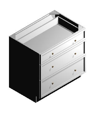 3-Drawer Base Cabinet