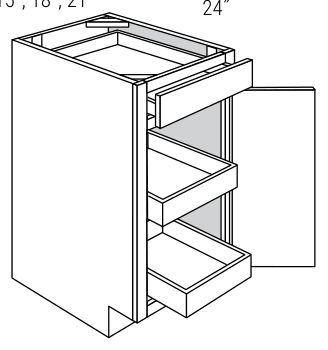 Amesbury 15" Base Cabinet - B15SCRT