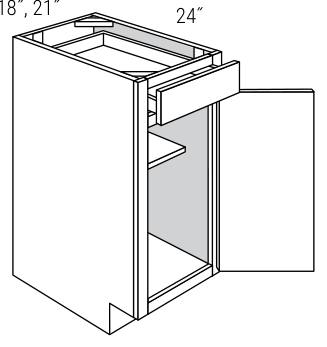 Dover Base Cabinet (1 Door, 1 Drawer) - BTM8