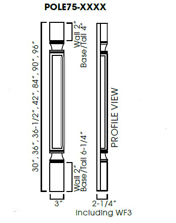 Decorative Furniture Leg – 90" High