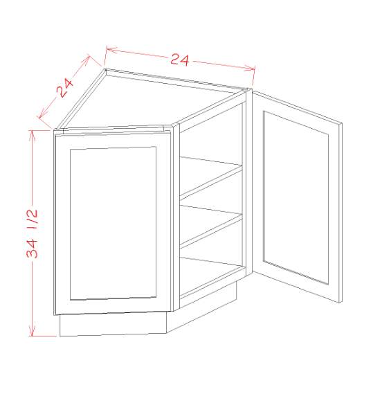 US Cabinet Depot Haven Base End Cabinet - BEC24