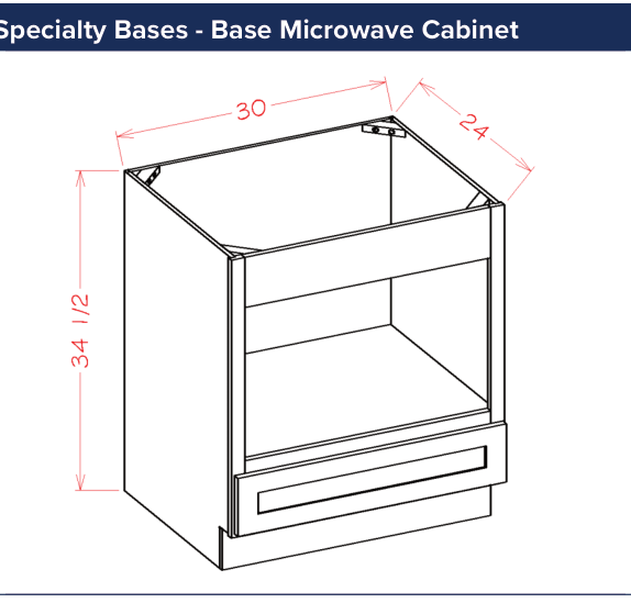 US Cabinet Depot Haven Base Microwave Cabinet - BMW30