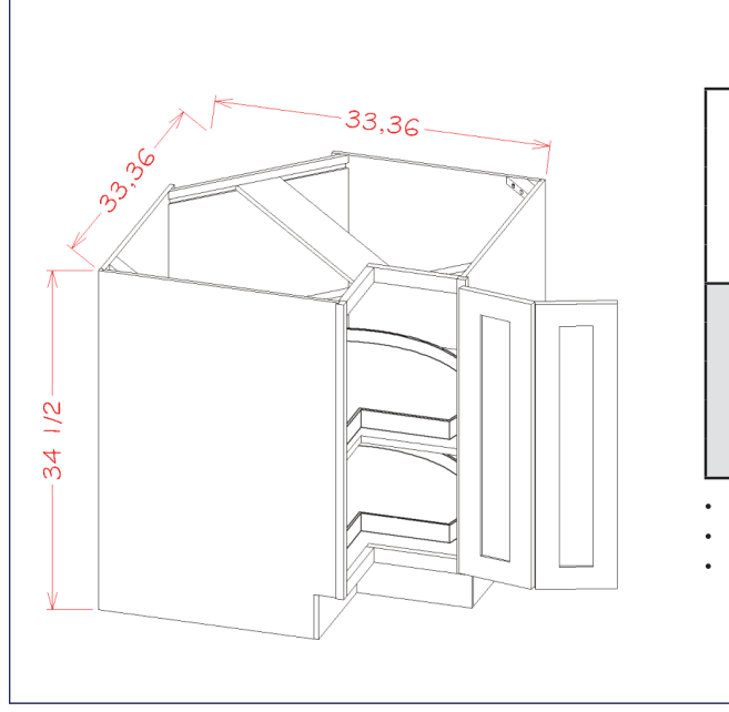 US Cabinet Depot Haven Base Easy Reach With Lazy Susan - LSB33